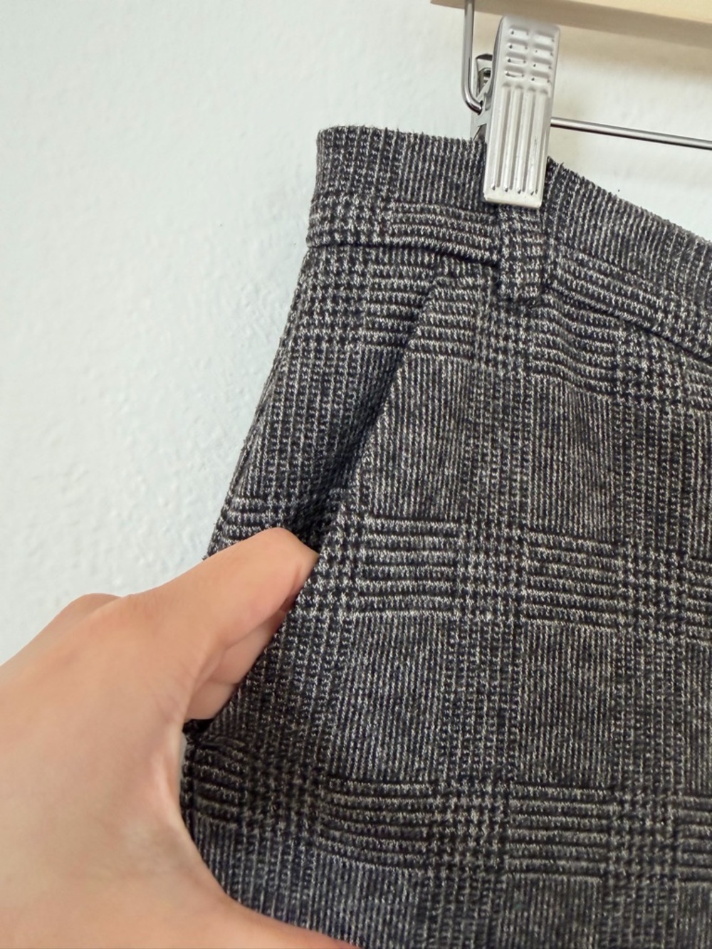 Max Mara Brushed Wide Leg Pants Trousers High Rise Plaid Size 12 Office Academia - Picture 3 of 8